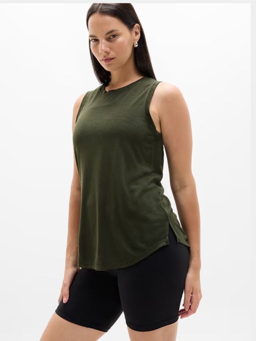 Athleta Breezy Tank; EUC; Size XL; Color: Aspen Olive